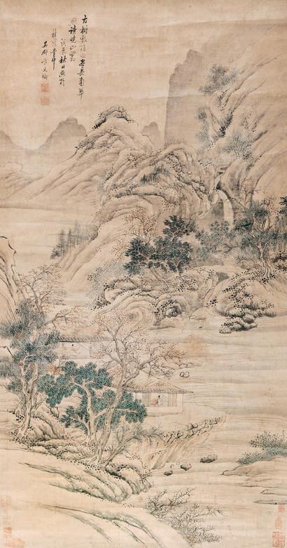 卞文瑜 1628年作 山水 立轴
