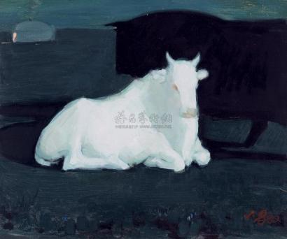 吴小昌 1982年作 黑牛和白牛