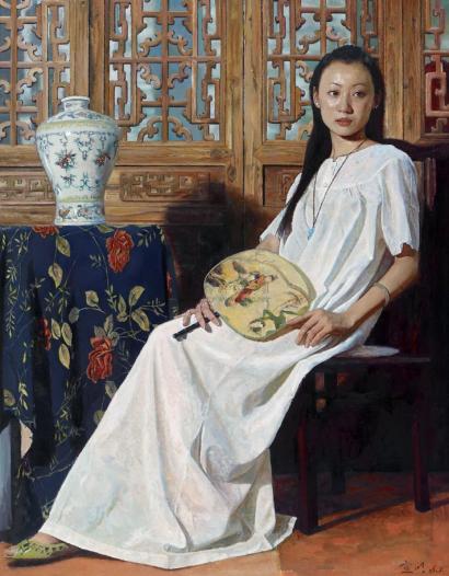 陈宜明 2006年作 白衣肖像