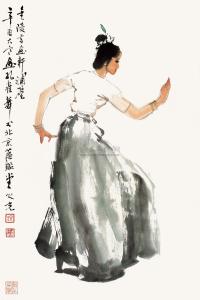 杨之光 1981年作 孔雀舞 立轴