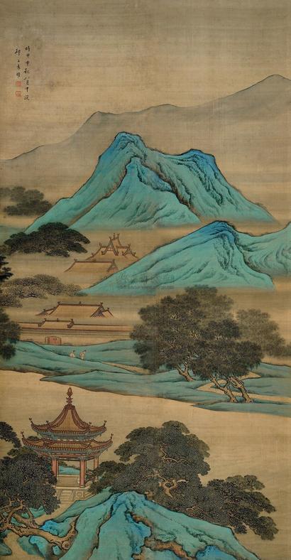 袁耀 （款） 1764年作 山水 立轴