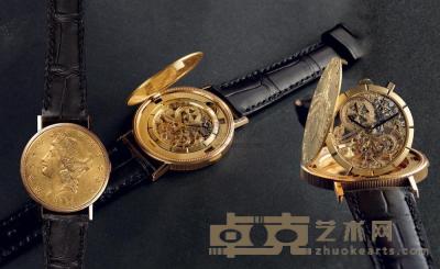 70年代 江诗丹顿金币透明机芯男装腕表 