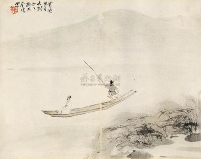 傅抱石 九天珠玉 镜心