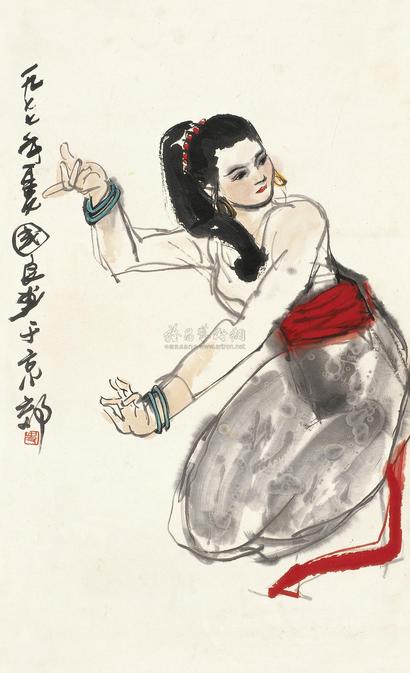 史国良 1977年作 人物 镜心
