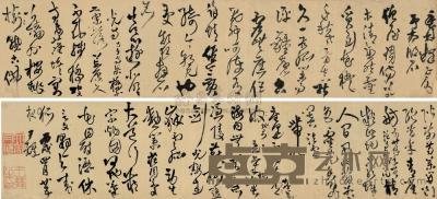 王铎 1646年作 草书诗卷 手卷 26×240cm