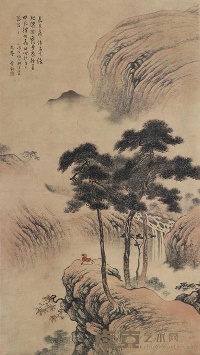 李魁 山水 立轴 141×79cm