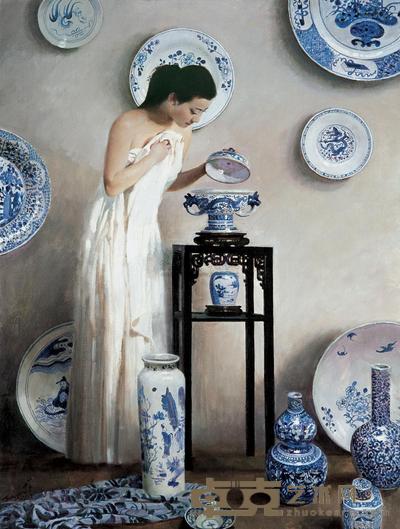 黄中羊 2009年 青花的秘密 101×76cm