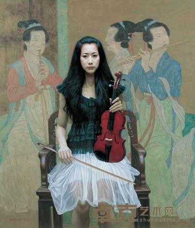 顾致农 2008年 小提琴 139×120cm