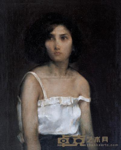 郭润文 1987年 女肖像 51×41cm