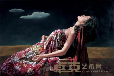 刘湘东 2010年 国色天香·云影 100×150cm