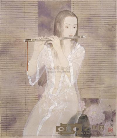 焦志广 2010年作 笛韵之二 镜心 73.5×63cm