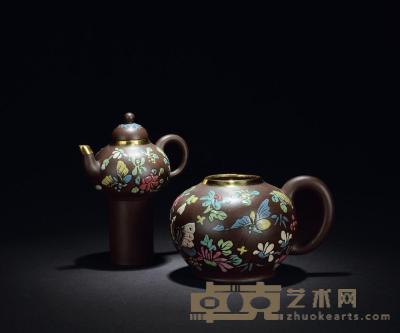 清中期 佚名 彩釉子母温酒壶 高16cm