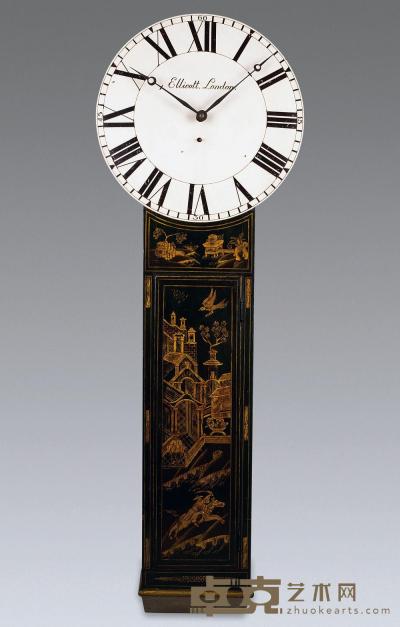 英式中国风漆画人物“议会”钟 151×49.5×19.5cm