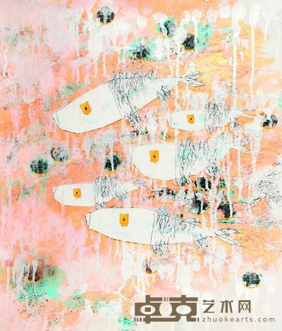 王传峰 鱼 镜框 81×69cm