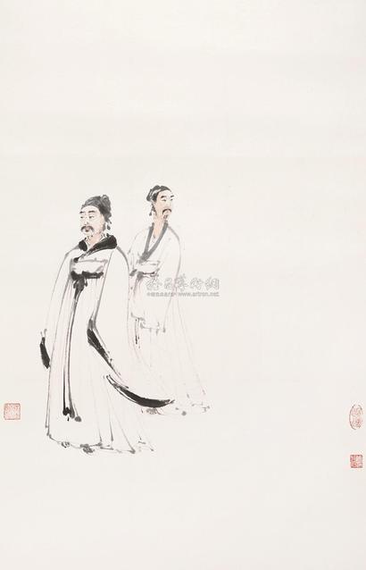 傅抱石 高士图 立轴