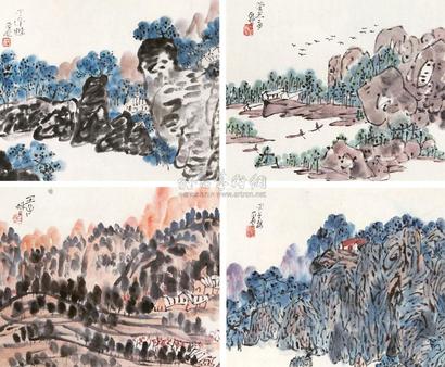 陈子庄 壬子（1972年）作 山水 镜心