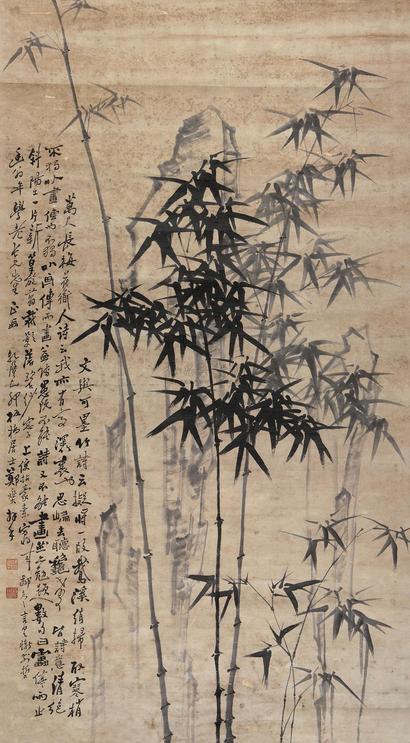 郑燮 （款） 己卯（1759年）作 竹石图 立轴