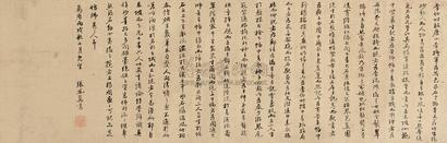 张凤翼 （款） 丙戌（1586年）作 小楷 镜心