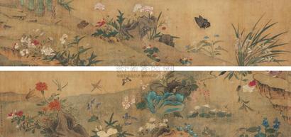 陆治 （款） 辛亥（1551年）作 草虫花卉卷 手卷
