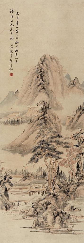 汤贻汾 丙午（1846年）作 仿黄公望山水 立轴