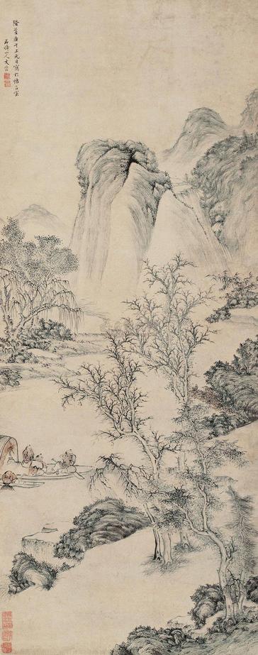 文伯仁 （款） 庚午（1570年）作 山水 立轴