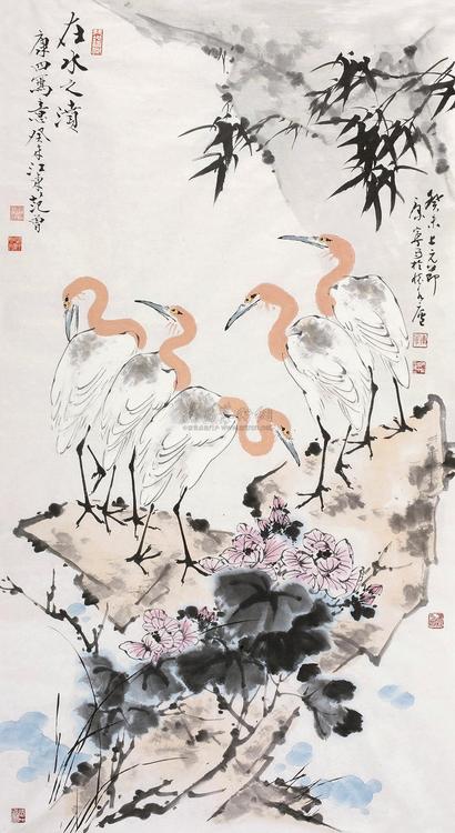 康宁 2003年作 在水之濆 镜心