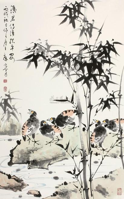 康宁 2006年作 凭君传语报平安 镜心