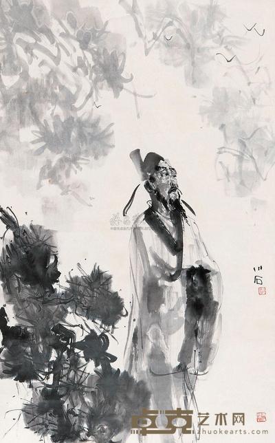 傅小石 屈原 立轴 97×60cm