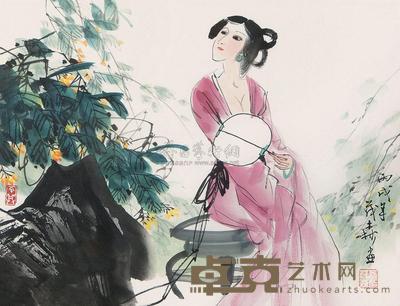 盖茂森 人物 镜心 32×41cm