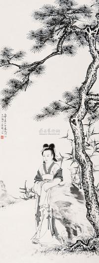 钱瘦铁 等 仕女图 立轴