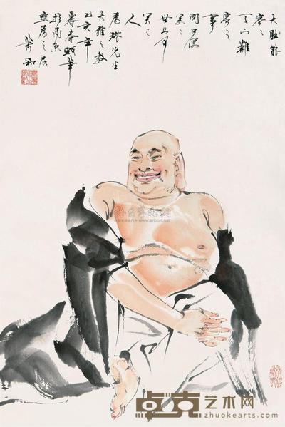 萧和 弥勒佛像 镜心 68.5×45cm