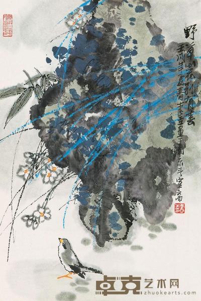 李亚 花鸟 立轴 67×45cm