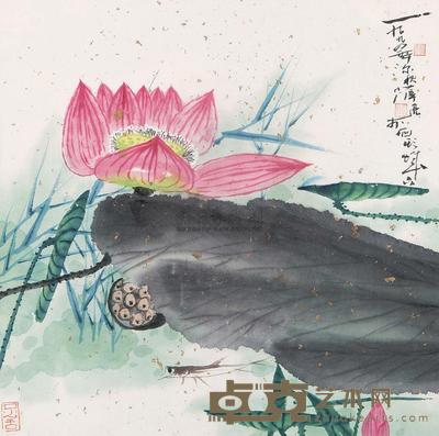 薛亮 荷塘清趣 镜心 33×33cm