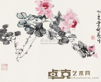 李剑晨 花卉 镜心 41.5×51cm