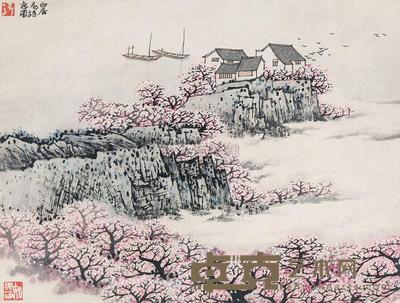薛亮 白居易诗意图 镜心 34×44.5cm