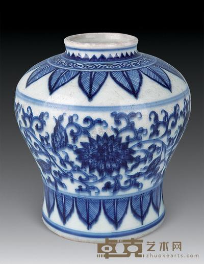 清乾隆 天字青花罐 高11.7cm
