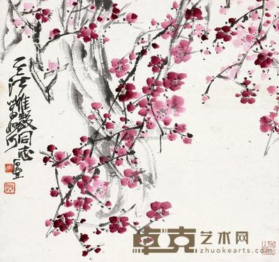 陈子庄 梅花 立轴 45.5×49.5cm