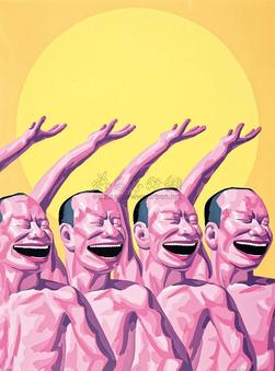 岳敏君 2001年作 太阳