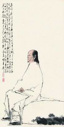 王子武 人物 立轴