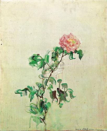 周春芽 2000年作 玫瑰花
