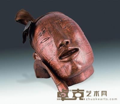 蔡志松 2006年 武士头像 39.5×23×26cm