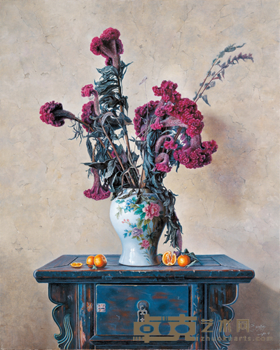 宋宇 2010年 蓝桌上的静物 100×80cm