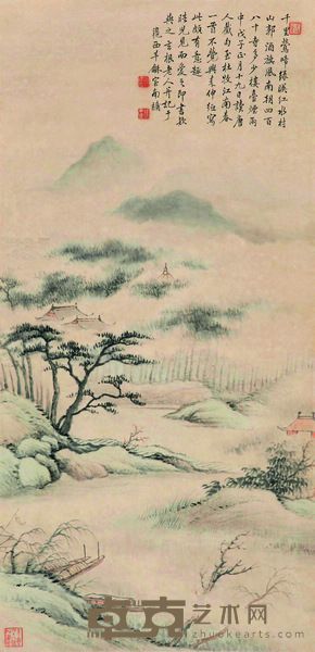 楼辛壶 1948年作 千里莺啼绿映红 立轴 68x33cm