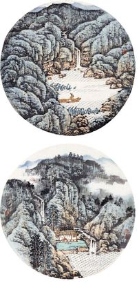 宋玉麟 山水 镜心 （二开）