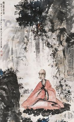 傅抱石 无量寿佛 立轴