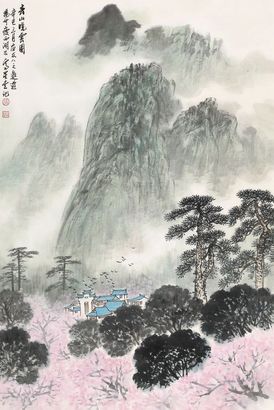 青山晓云图
