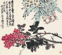 赵云壑 洛滨朱实 立轴