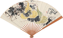 赵云壑 1921年作 老圃生涯 成扇