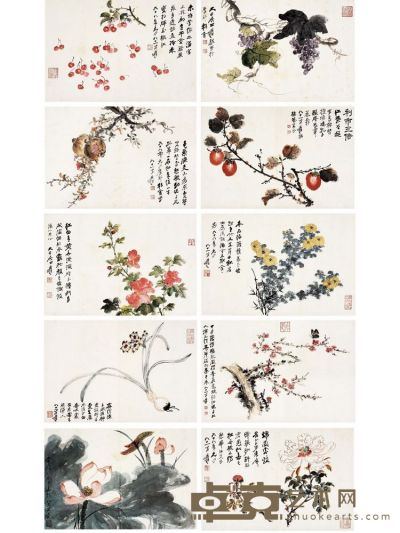 花卉册 40×59.5cm×10
