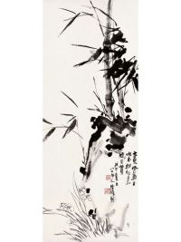 竹石水仙图